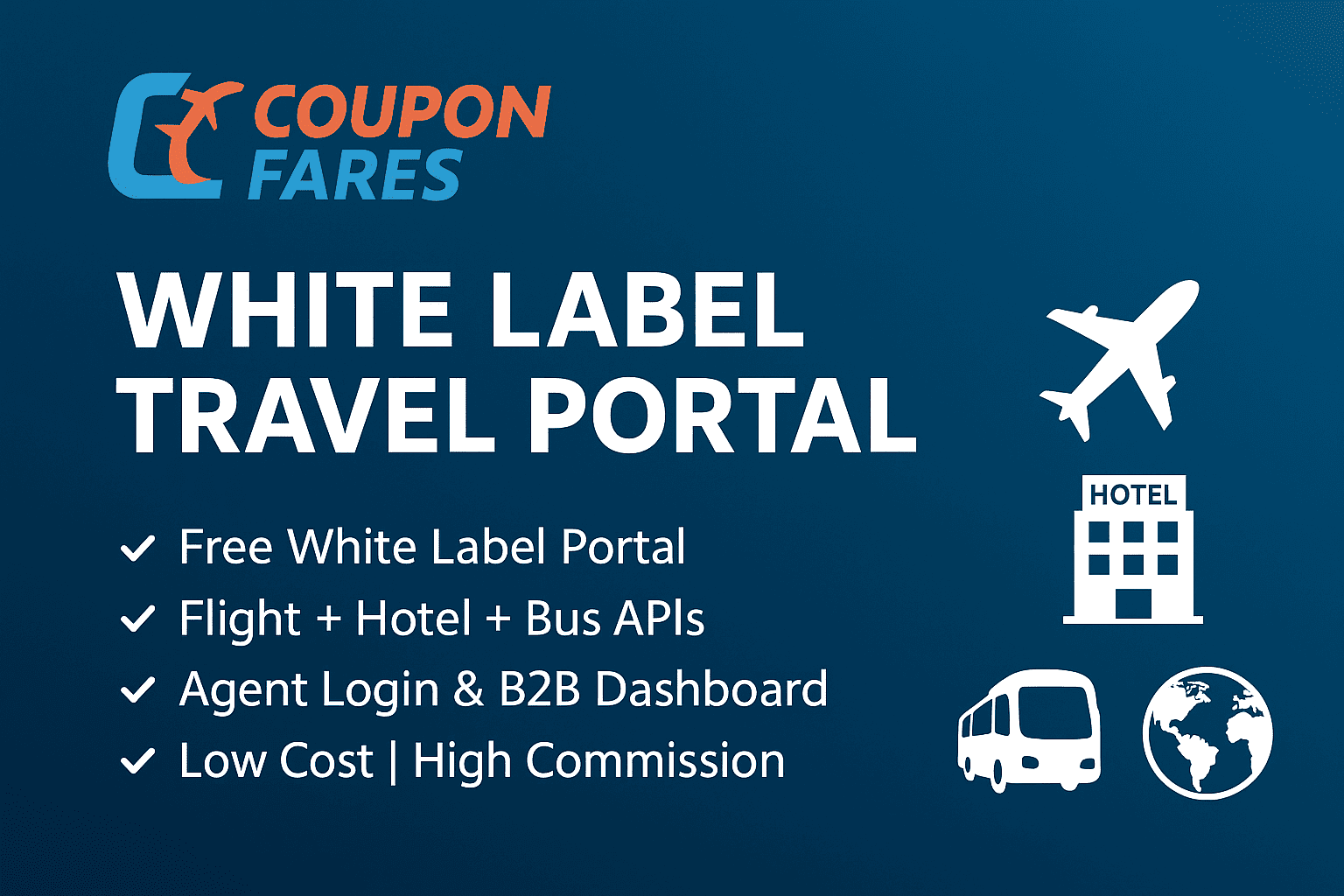 White Label Travel Portal in India – Free & Paid Solutions | CouponFares